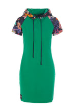Load image into Gallery viewer, SUMMER HOODIE DRESS - GREEN
